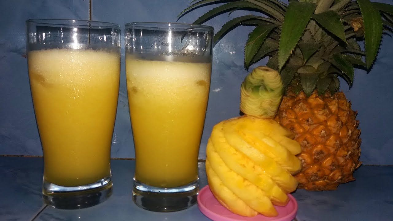 Langkah memasak Jus nanas belimbing enak